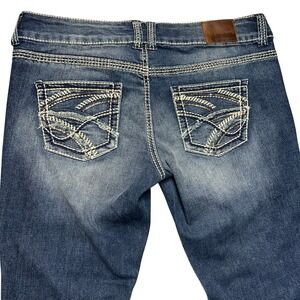 Maurices Bootcut Jeans Womens 9/10 Short Dark Wash Cotton Blend Western Y2K